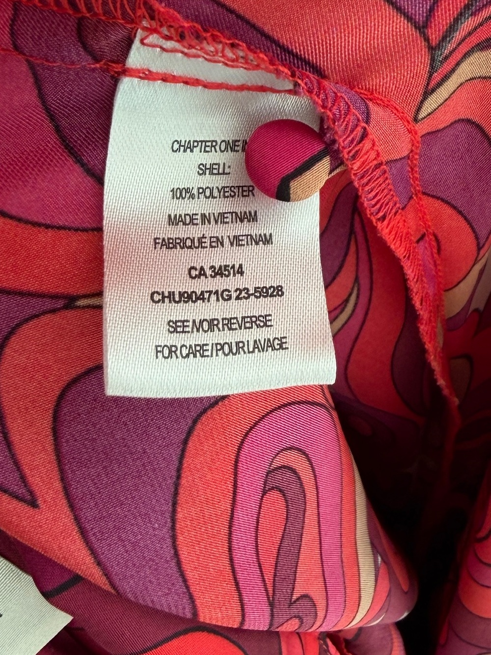 HAVER & BLAIR London Blouse Satin Colourful Swirl Long Sleeve Button Front Chic - Picture 11 of 15